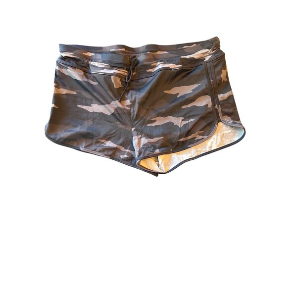 Athleta XL Womens Camo Athletic Shorts With Inner Lining & Drawstring - Picture 1 of 4